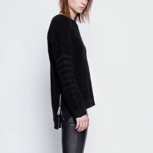 Zadig & Voltaire Kansas Ma Zip Sweater Sz S In Black